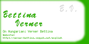 bettina verner business card